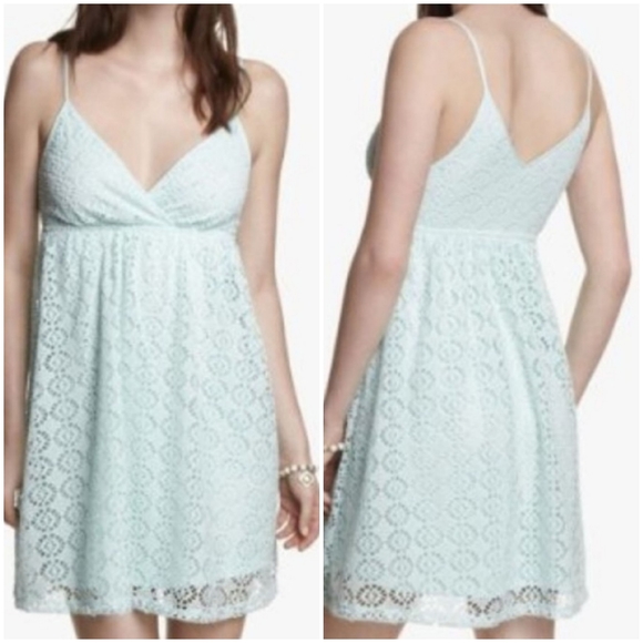 Express Dresses & Skirts - Express Lace Mint Green Babydoll Dress, Size S